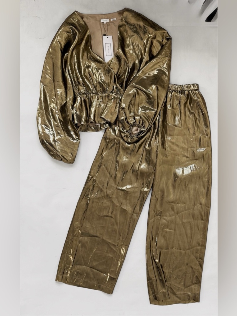 rhode gold silk blend set